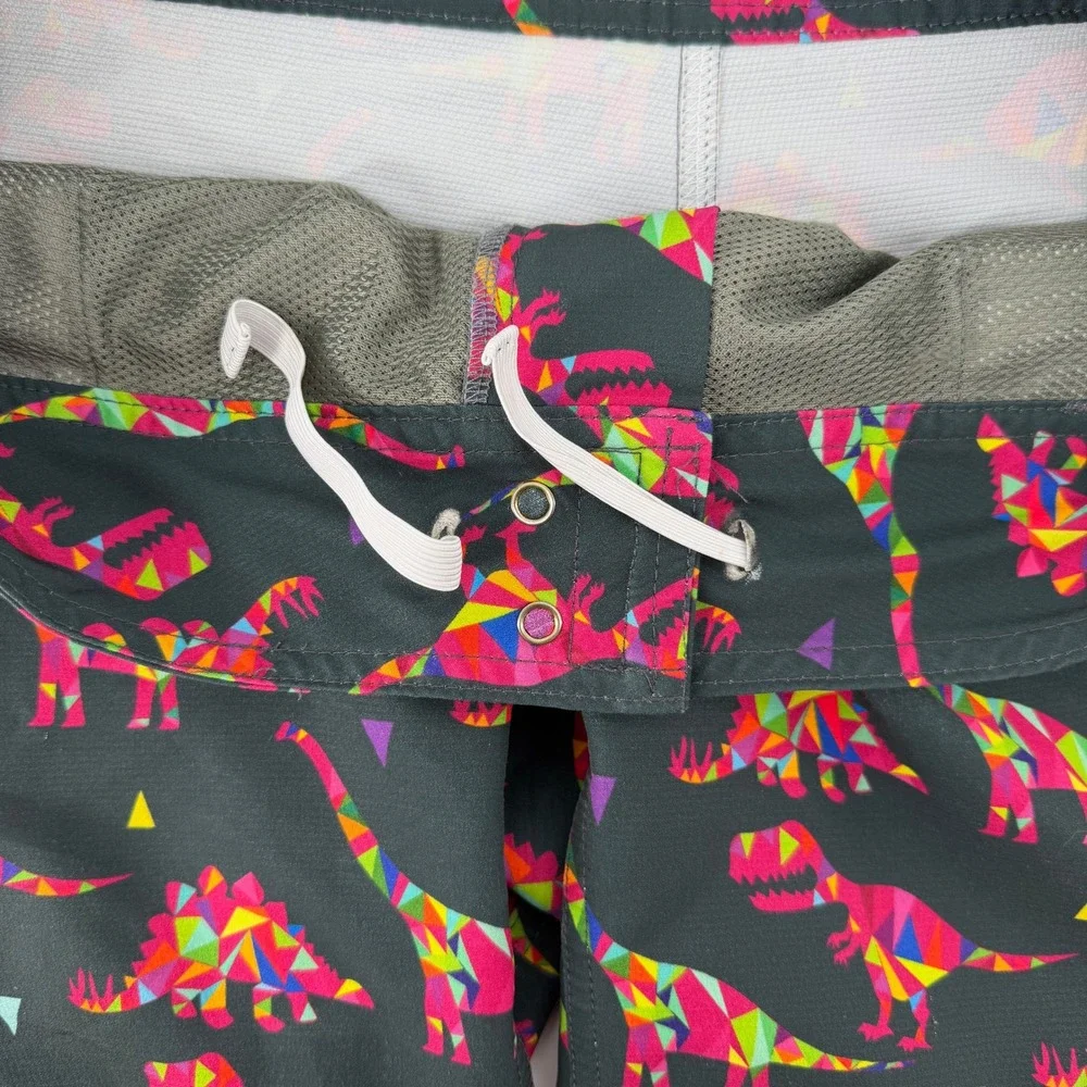 Shredly Mountain Bike Shorts Womens 12 Black Multi Geometric Dinosaur MTB Cargo - Picture 8 of 12